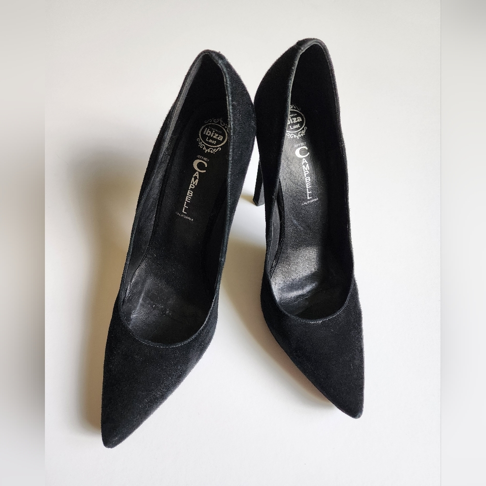 Jeffrey Campbell Black Suede Platform Pumps size 8.5